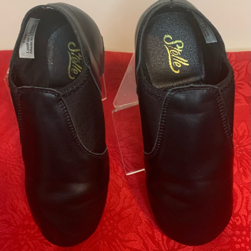 Stelle Black Slip-On Shoes, size 11